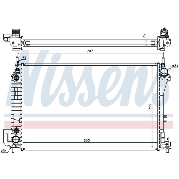 Nissen Nissens Radiator, 63023A 63023A - main